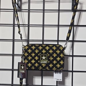 Vera Bradley RFID 3IN1 U.S. Army Black and Gold Crossbody